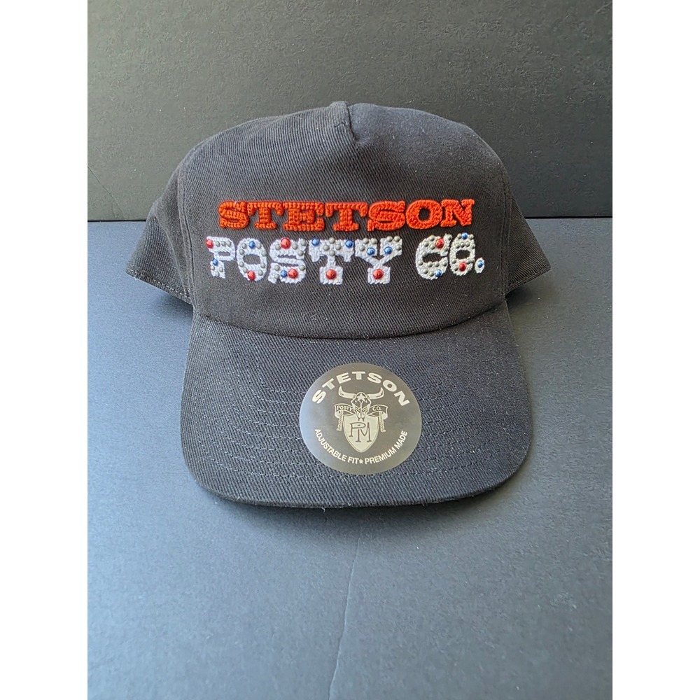 NWT Stetson x Post Malone Hat Black Studded Rhinestone Posty OS Festival